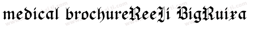 medical brochureReeJi BigRuixain Bo字体转换